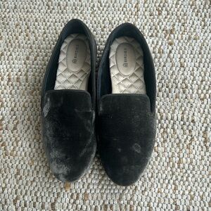 Birdies The Starling Velvet Flat Black Brown Women’s Slip On Loafers Size 7.5